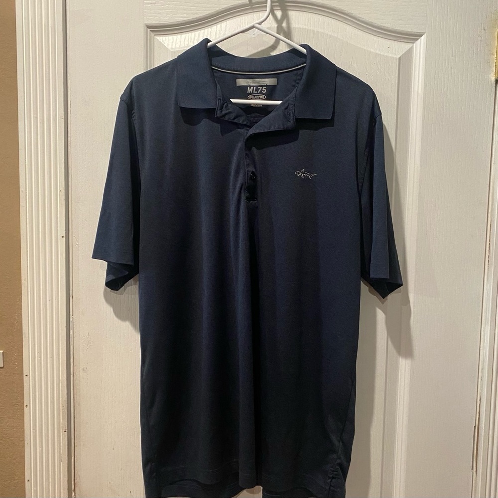 Greg Norman Collection Deep Blue Polo Shirt Mens Size Large